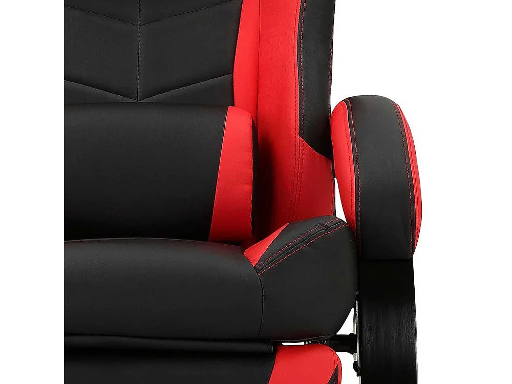 Moderner Gamingstuhl in Schwarz und Rot Liegefunktion