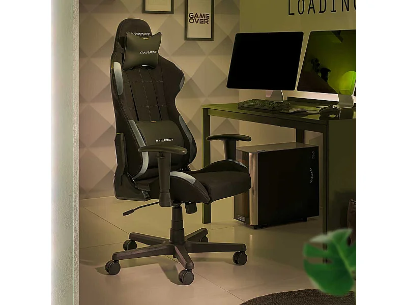 Gaming Stuhl Schreibtischsessel mit Lendenwirbelstütze drehbar