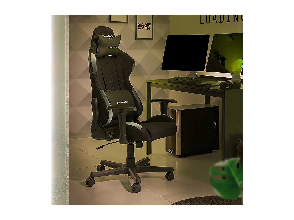 Gaming Stuhl Schreibtischsessel mit Lendenwirbelstütze drehbar
