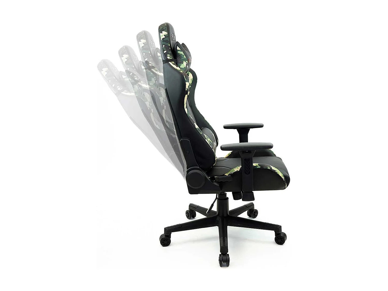 Gaming Schreibtischstuhl im Camouflage Style Lendenwirbelstütze