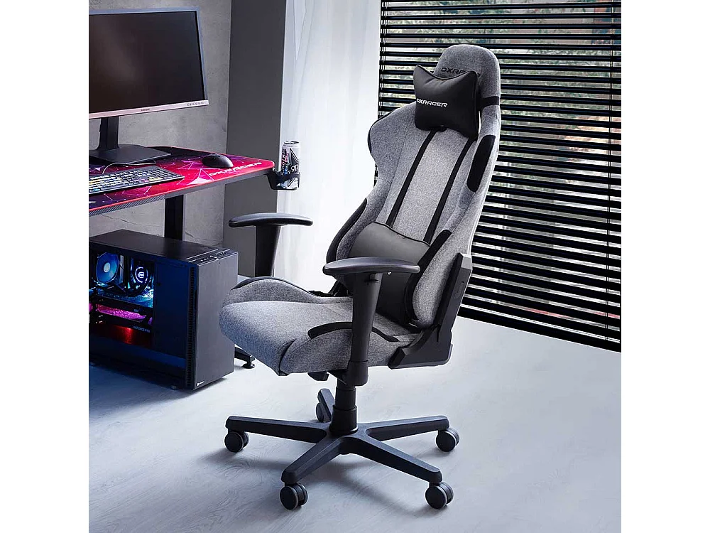 Gaming Stuhl Schreibtischstuhl mit Lendenwirbelstütze höhenverstellbar
