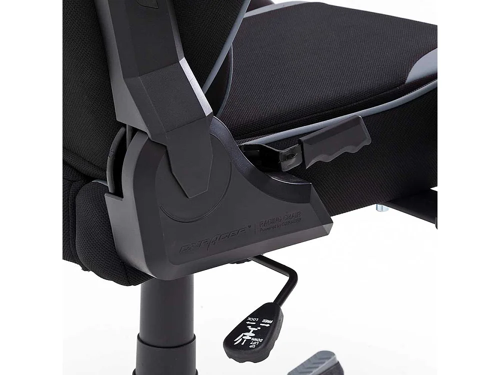 Computersessel in Schwarz und Grau verstellbaren Armlehnen