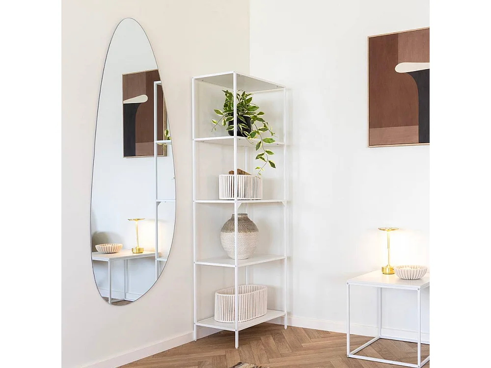 Bücherregal Wohnzimmerregal in Weiß 51 cm breit