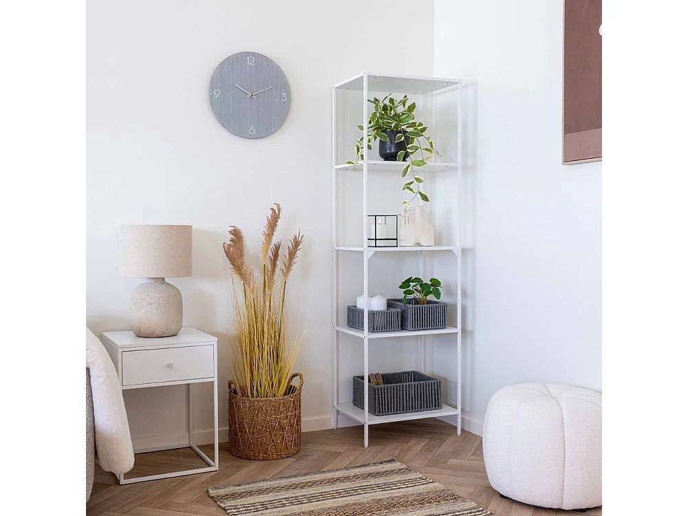 Bücherregal Wohnzimmerregal in Weiß 51 cm breit