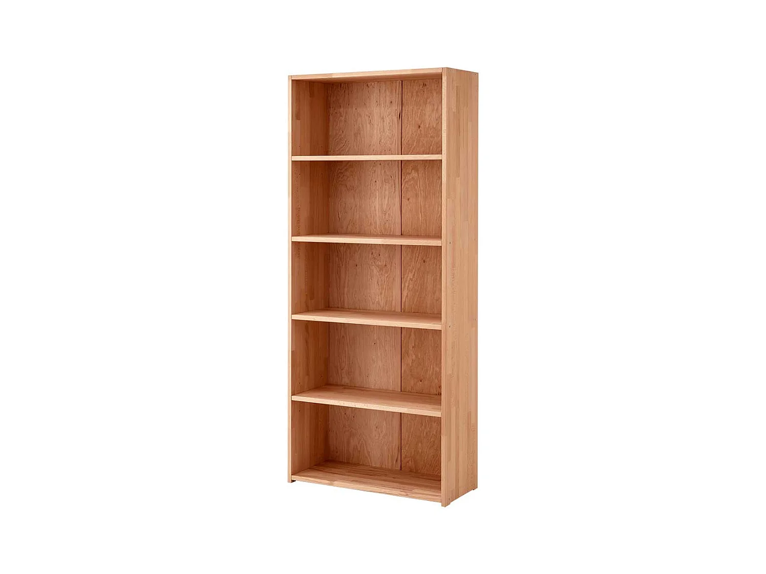 Bücherregal Buche geölt 186 cm hoch Rückwand