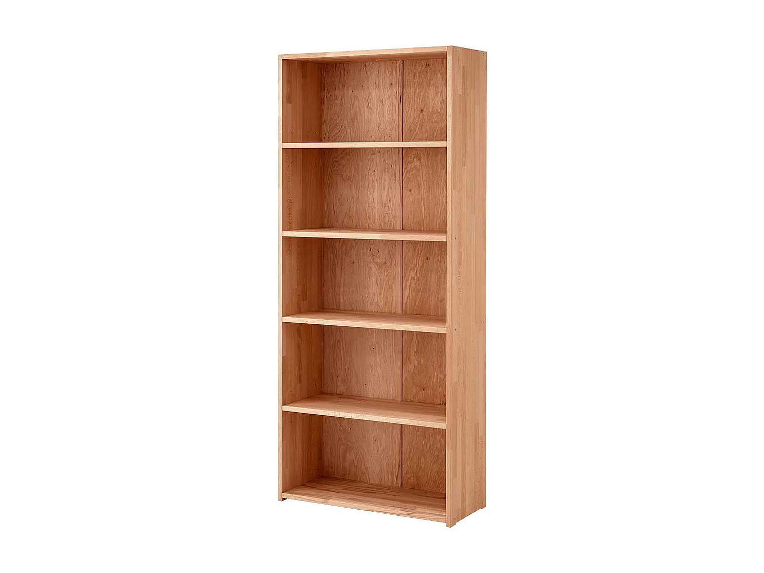 Bücherregal Buche geölt 186 cm hoch Rückwand
