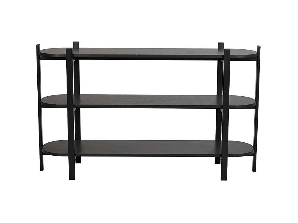 Esszimmerregal im Skandi Design schwarz lackiert