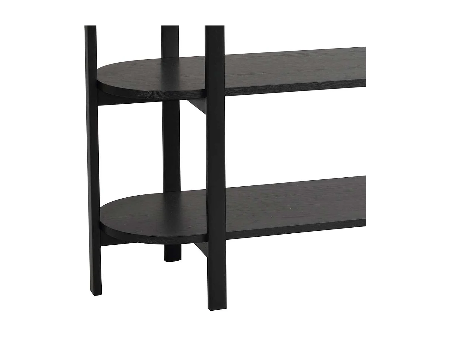 Esszimmerregal im Skandi Design schwarz lackiert