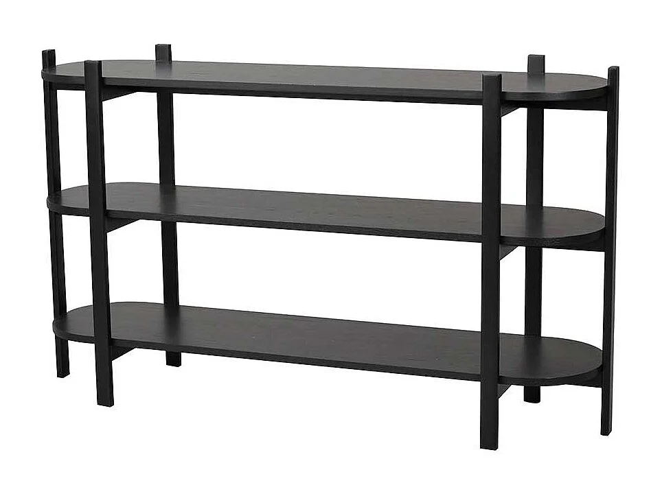 Esszimmerregal im Skandi Design schwarz lackiert