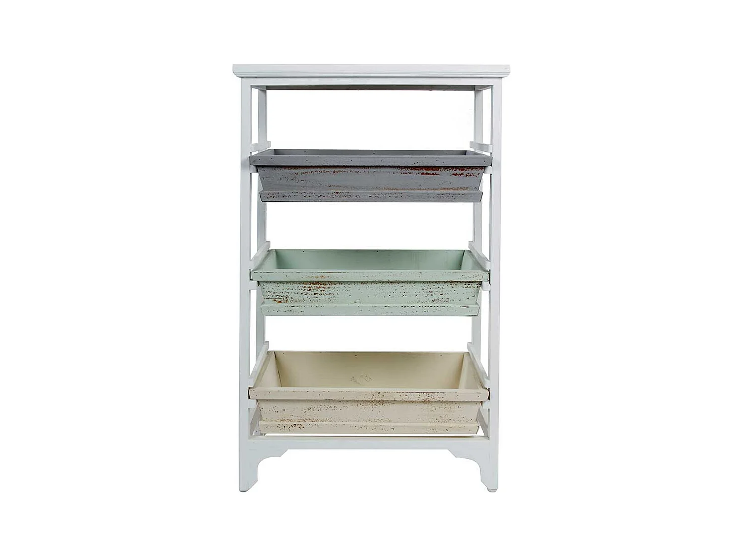 Standregal aus Holz mit herausnehmbaren Auszügen Shabby Chic Stil