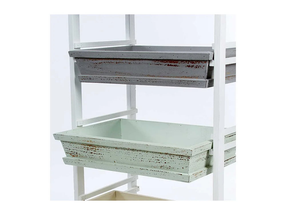 Standregal aus Holz mit herausnehmbaren Auszügen Shabby Chic Stil