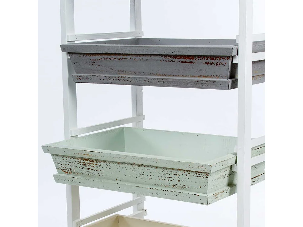 Standregal aus Holz mit herausnehmbaren Auszügen Shabby Chic Stil