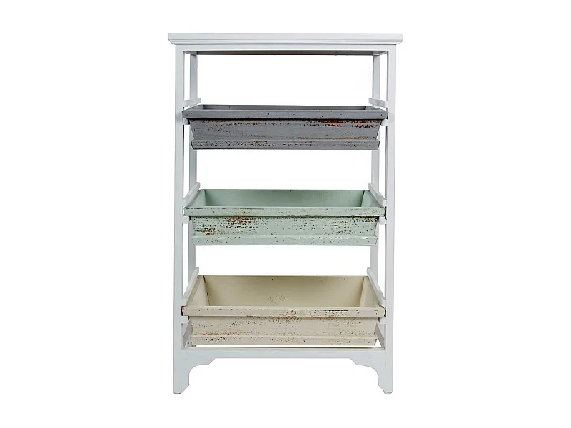 Standregal aus Holz mit herausnehmbaren Auszügen Shabby Chic Stil