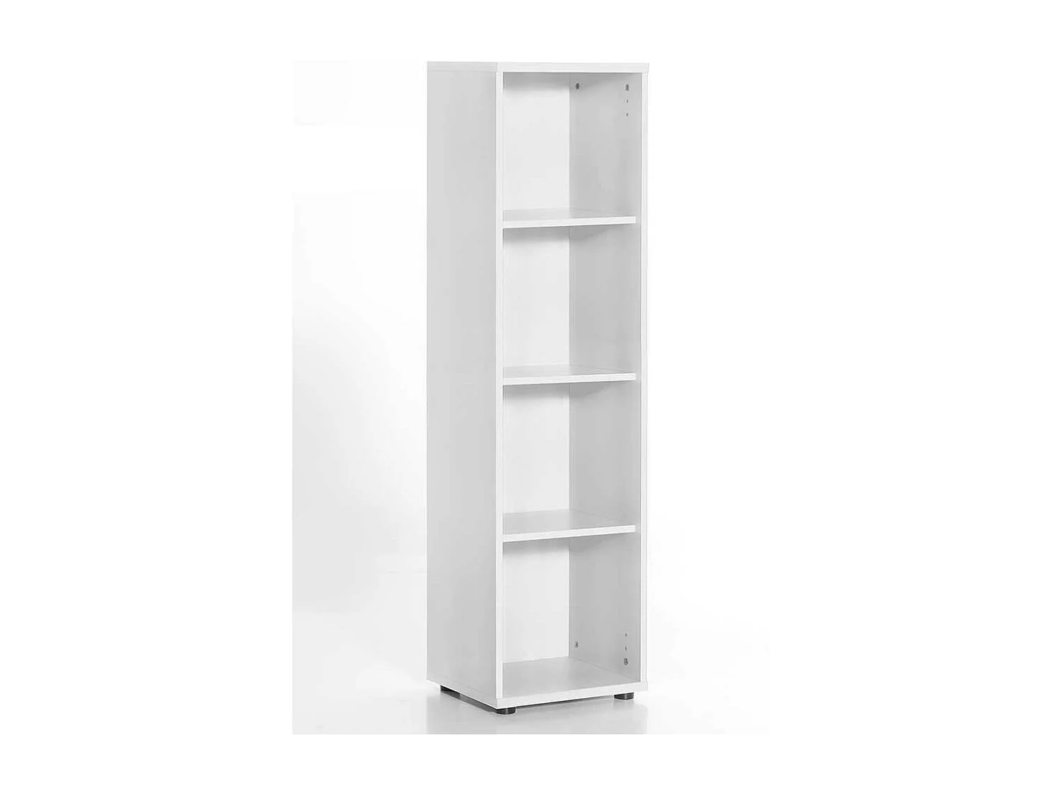 Weißes Aktenregal melaminbeschichtet 4 Fächer