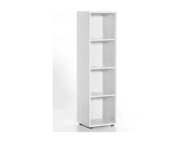 Weißes Aktenregal melaminbeschichtet 4 Fächer