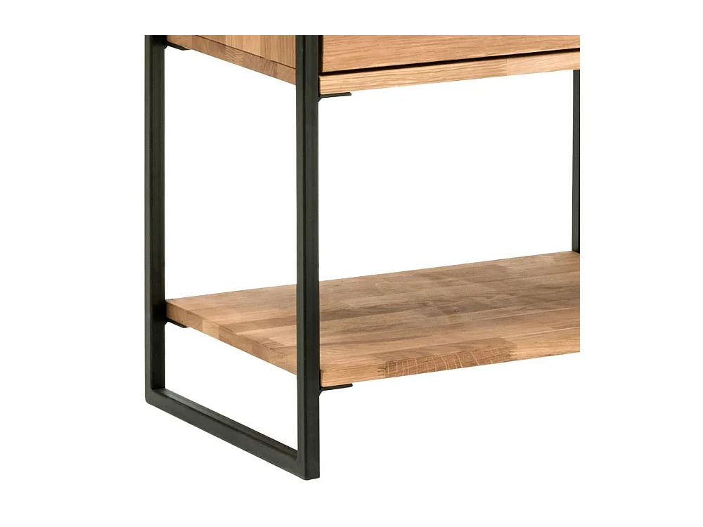 Bücherregal Regal aus Stahl und Wildeiche Massivholz