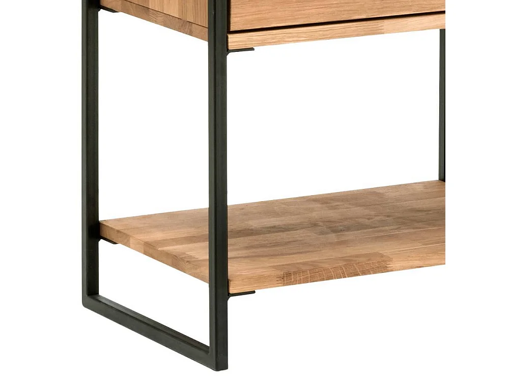 Bücherregal Regal aus Stahl und Wildeiche Massivholz