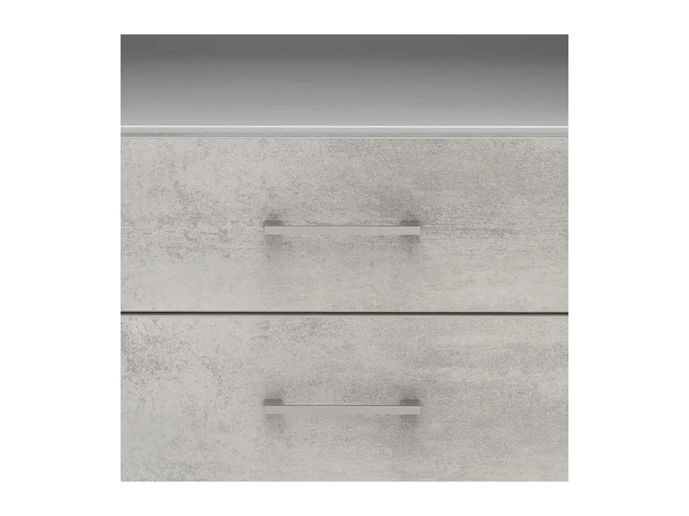 Kleines Ordnerregal mit zwei Schubladen 107 cm hoch