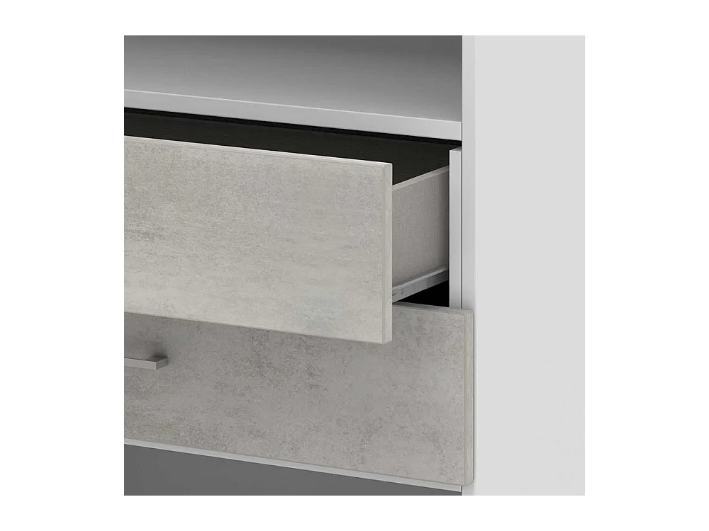 Kleines Ordnerregal mit zwei Schubladen 107 cm hoch