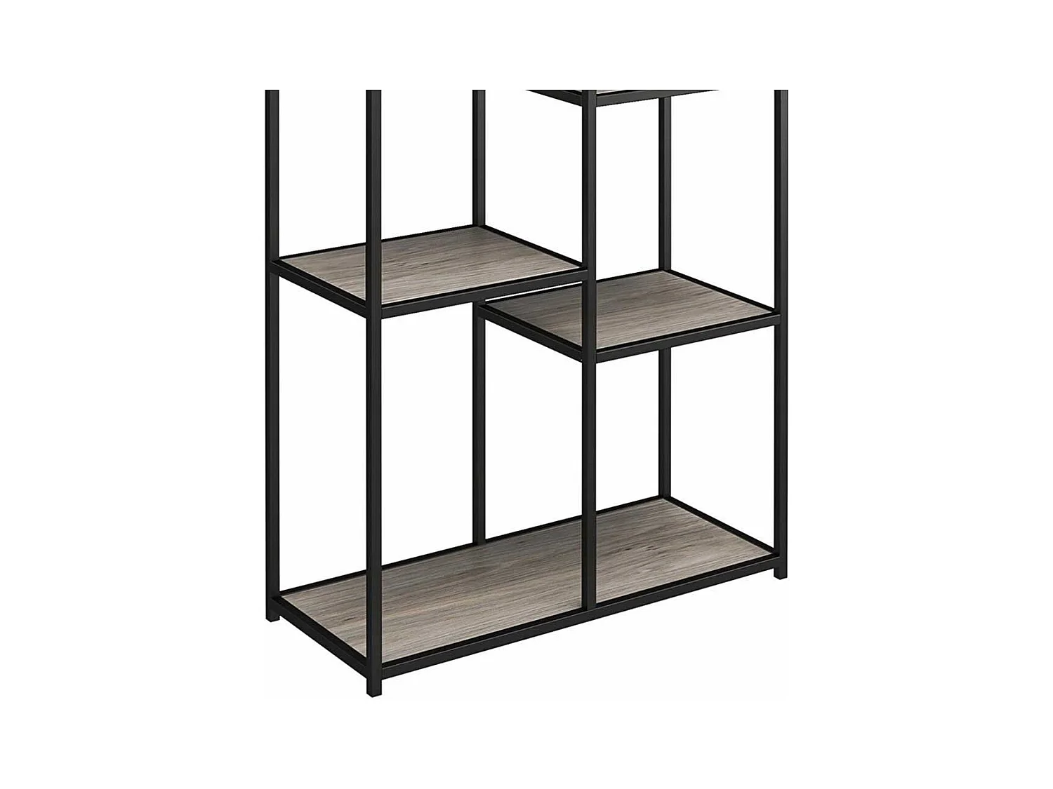 Offenes Esszimmerregal schwarz in modernem Design 180 cm hoch