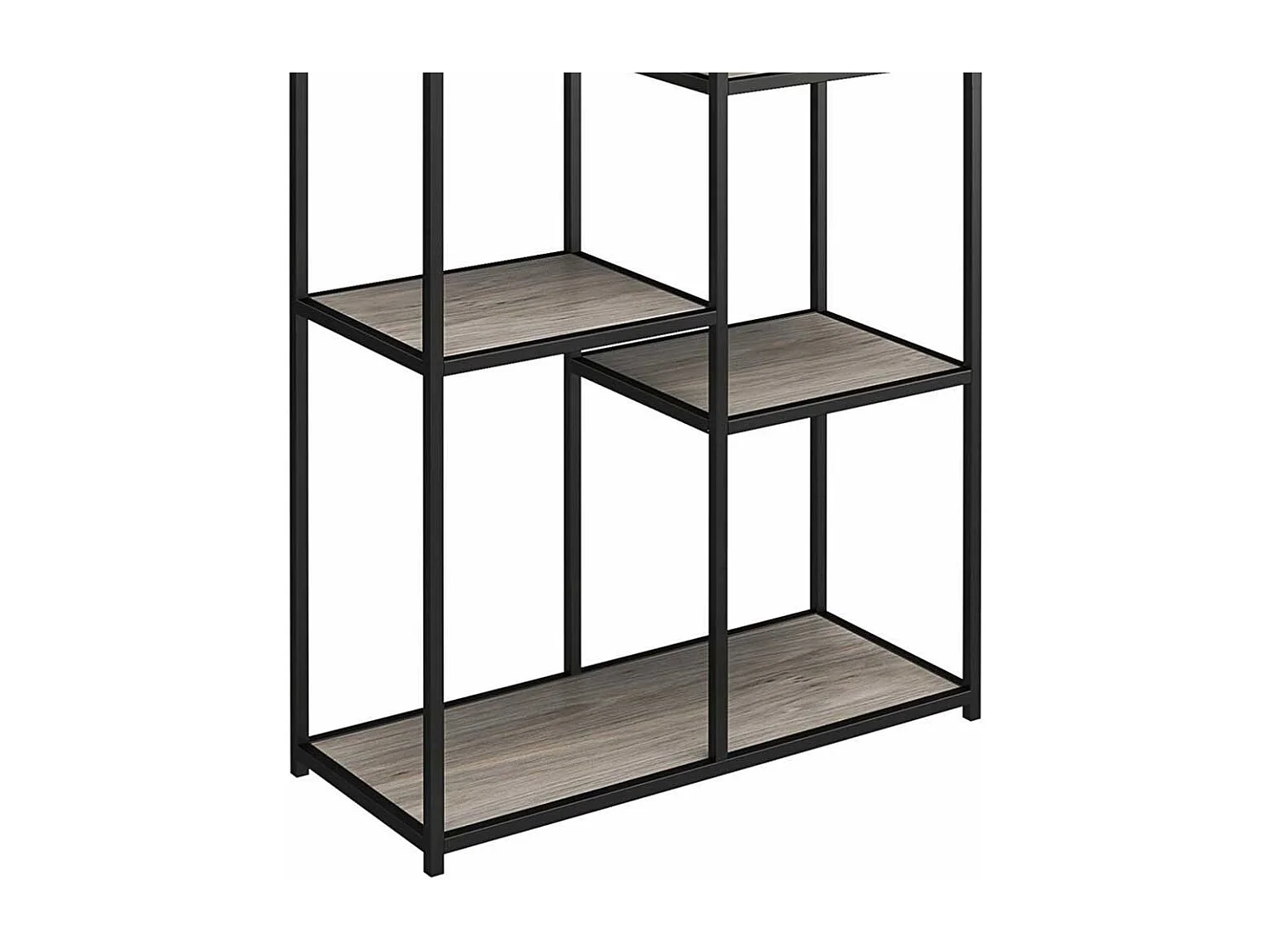 Offenes Esszimmerregal schwarz in modernem Design 180 cm hoch