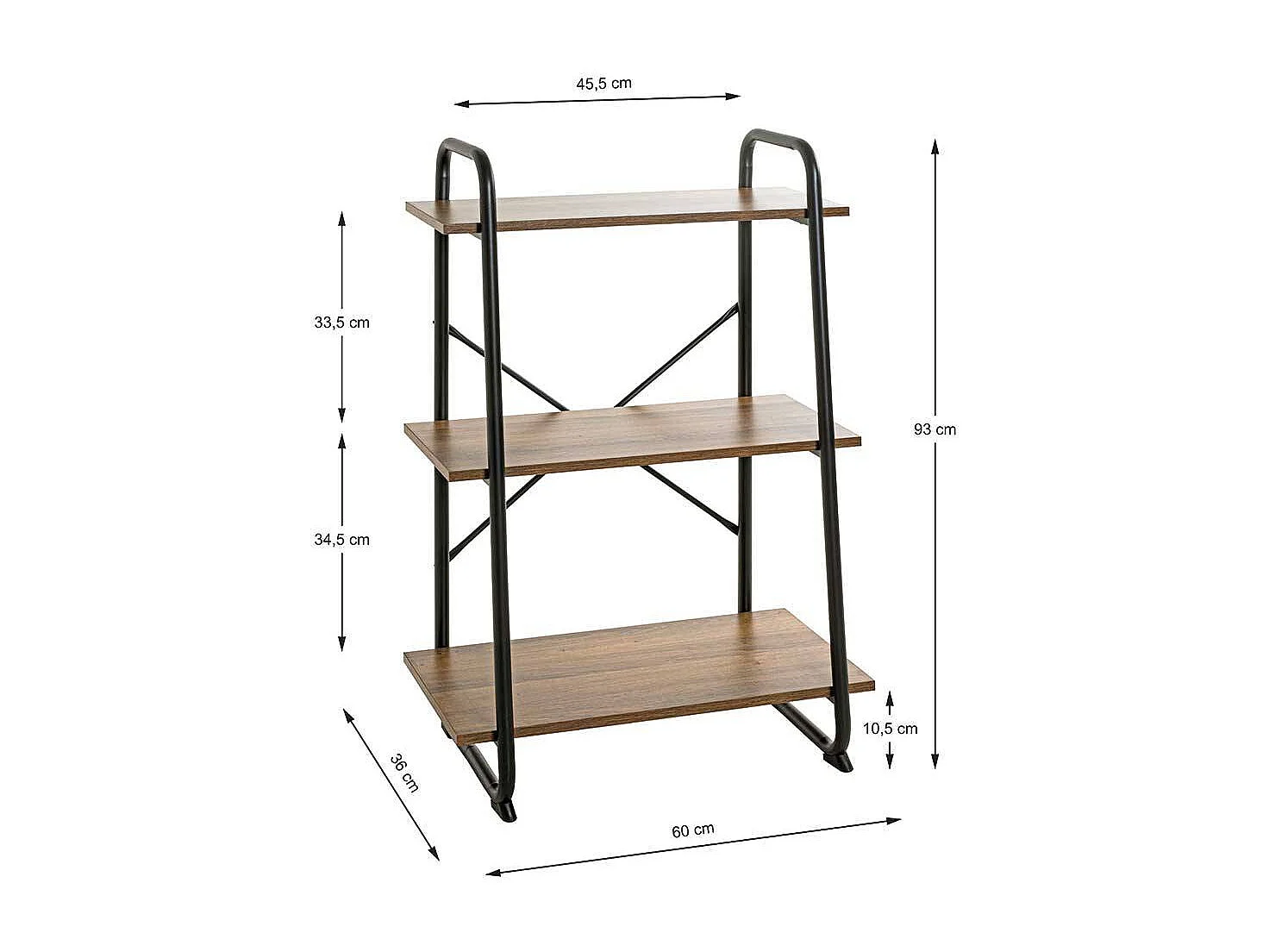 Esszimmerregal in Eichefarben Schwarz
