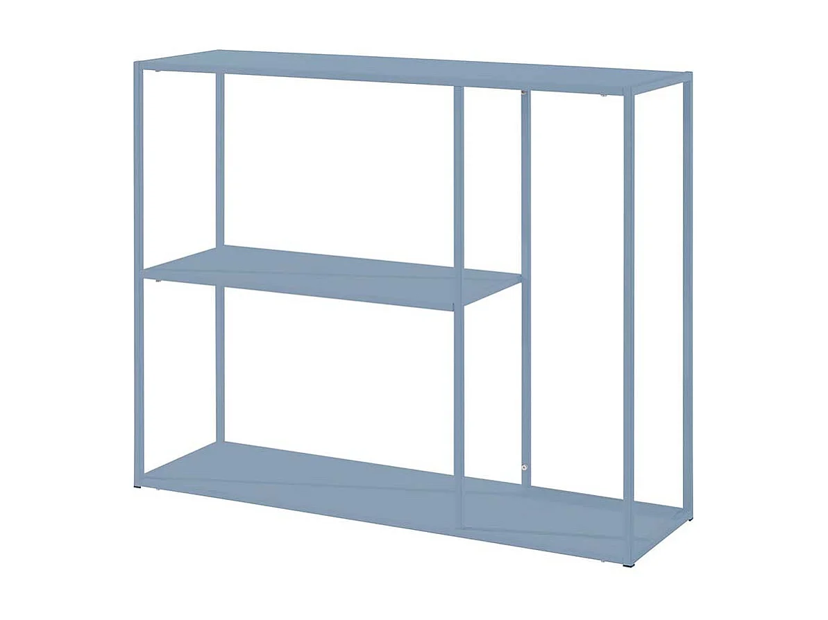 Metall Bücher Regal in Petrol pulverbeschichtet 100 cm breit