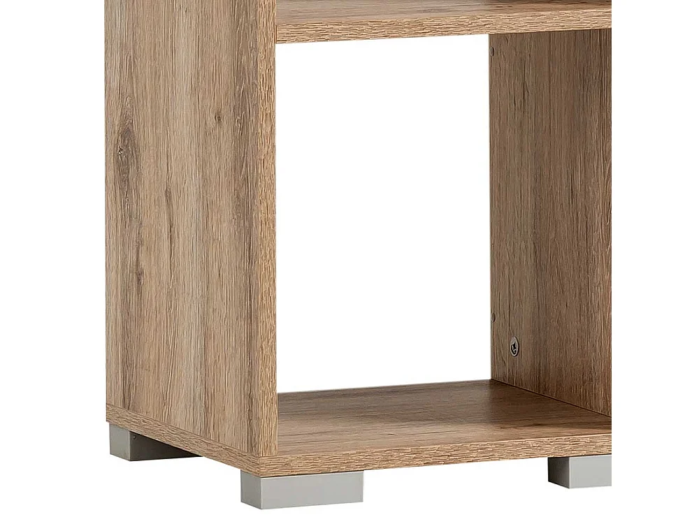 Standregal Büroregal mit vier offenen Fächern in Wildeichefarben