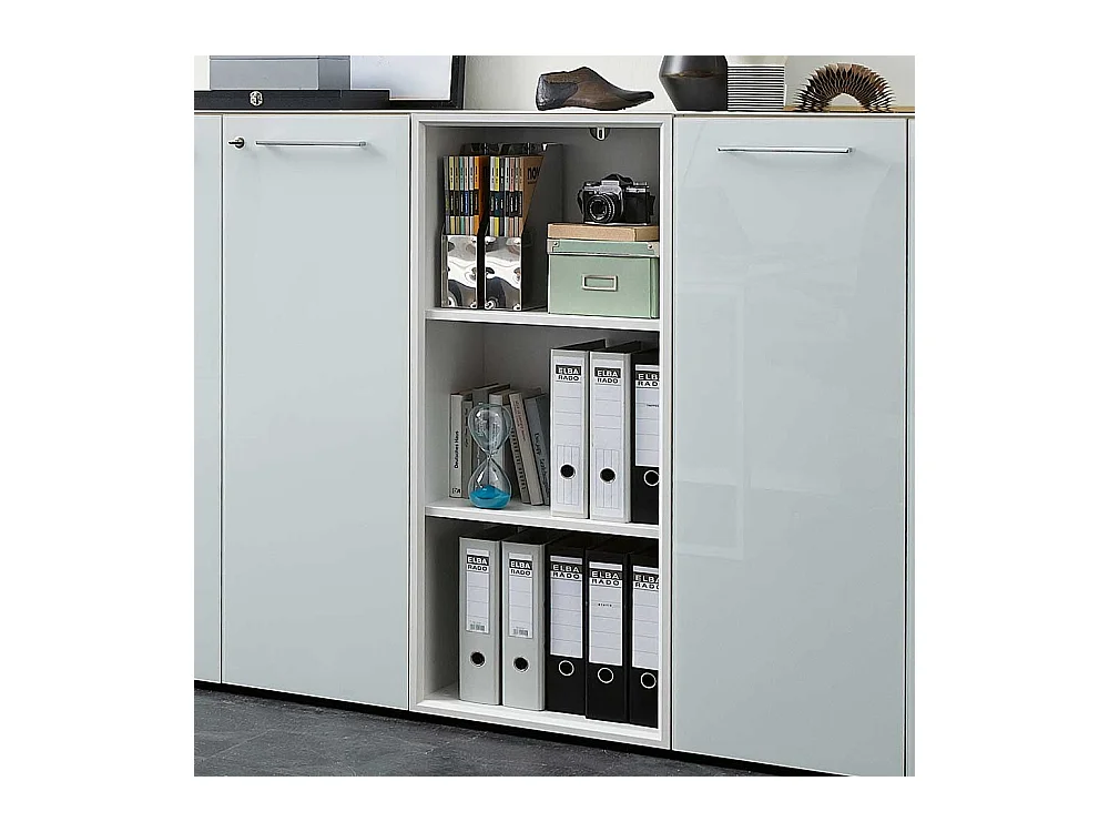 Weißes Regal 50 cm breit Glas beschichtet