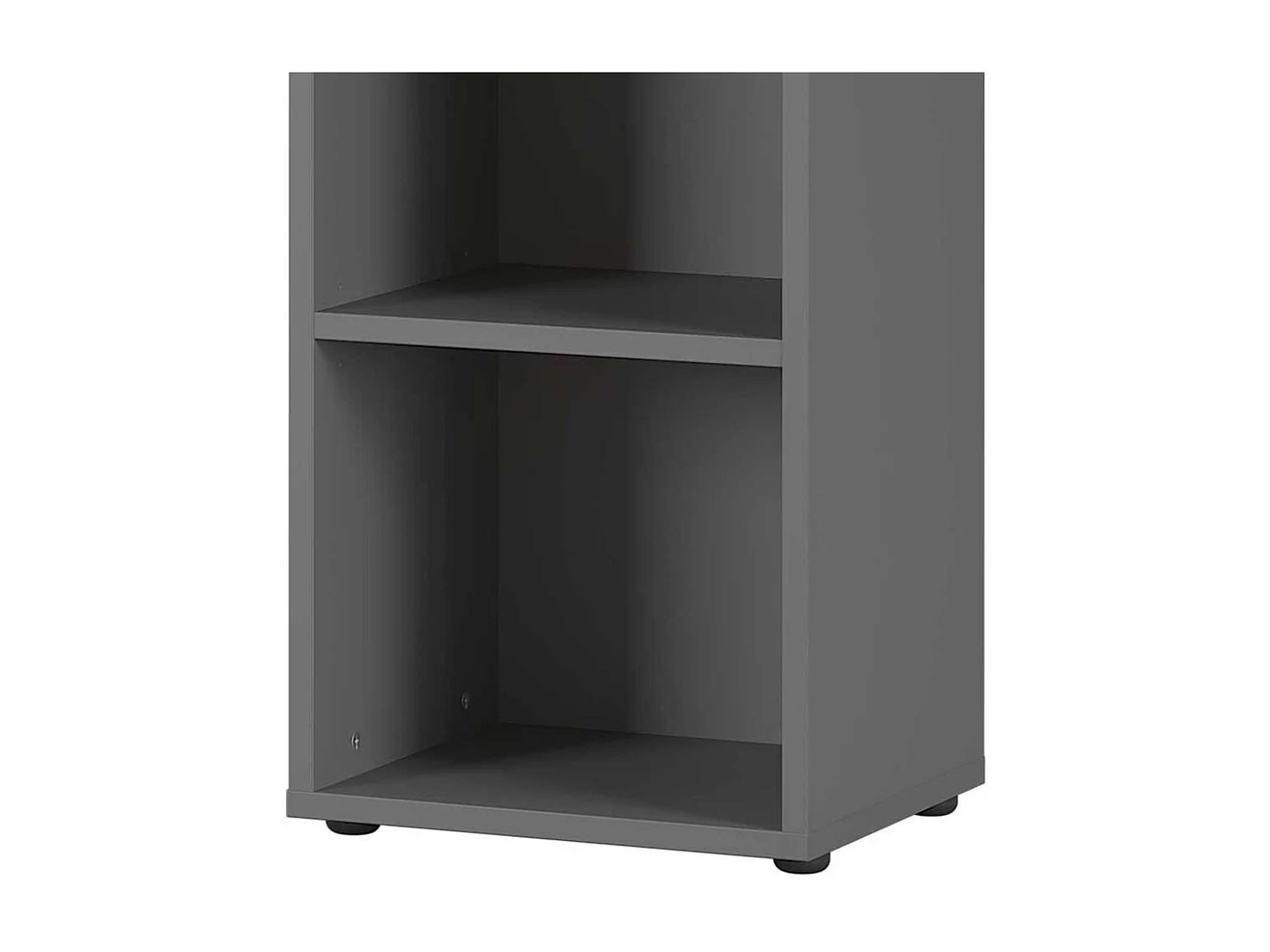 Schmales Büroregal in Dunkelgrau 45 cm breit