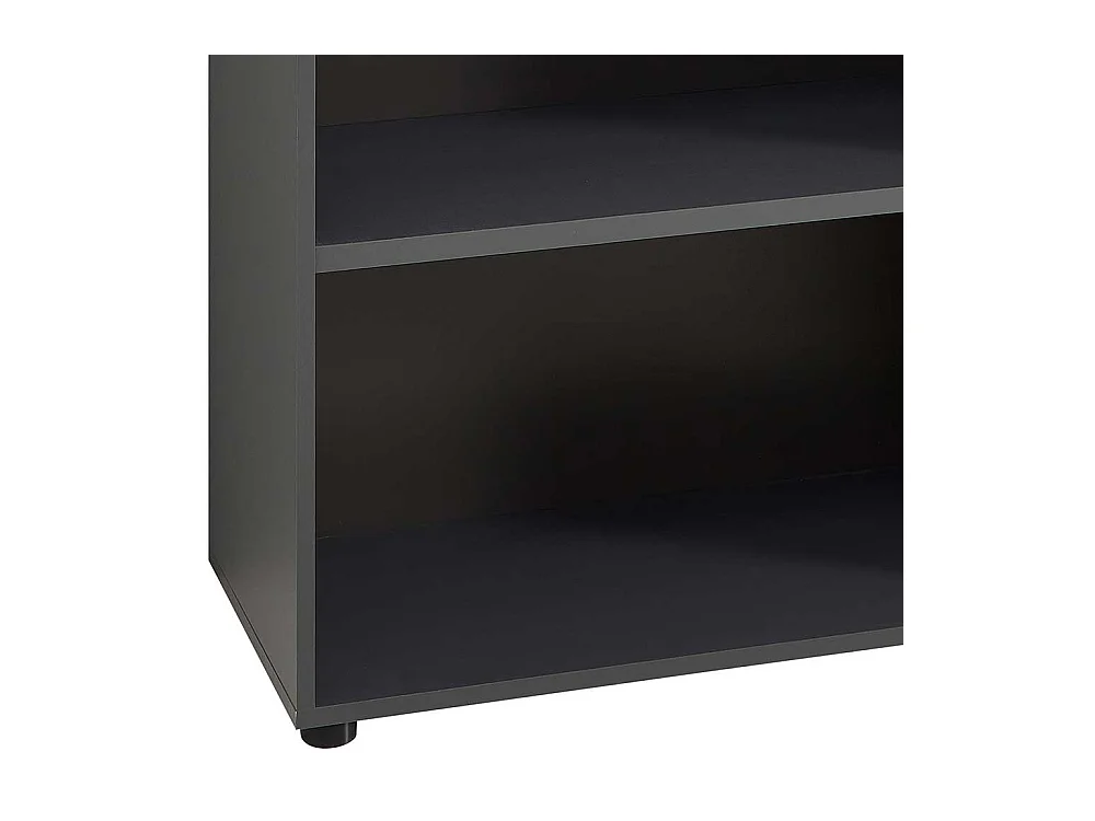 Standregal für Akten in Dunkelgrau und Wildeiche NB 197 cm hoch