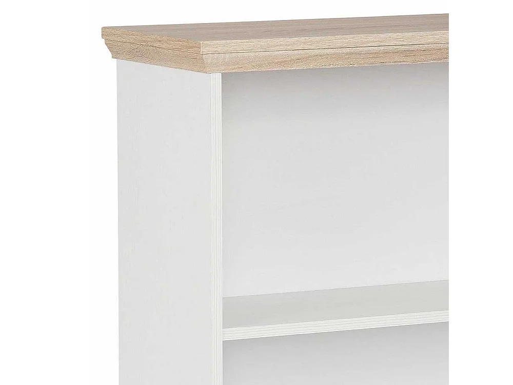 Standregal in Weiß und Eichefarben 115 cm hoch