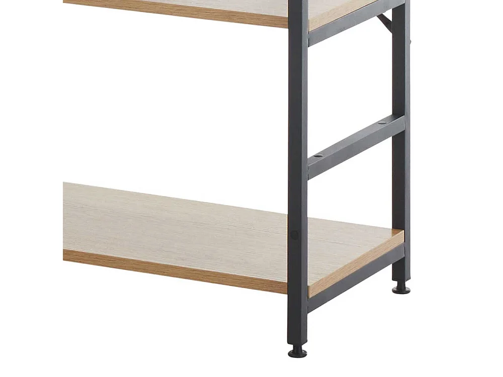 Factory Bücher Regal in Wildeichefarben und Schwarz Industry und Loft Stil