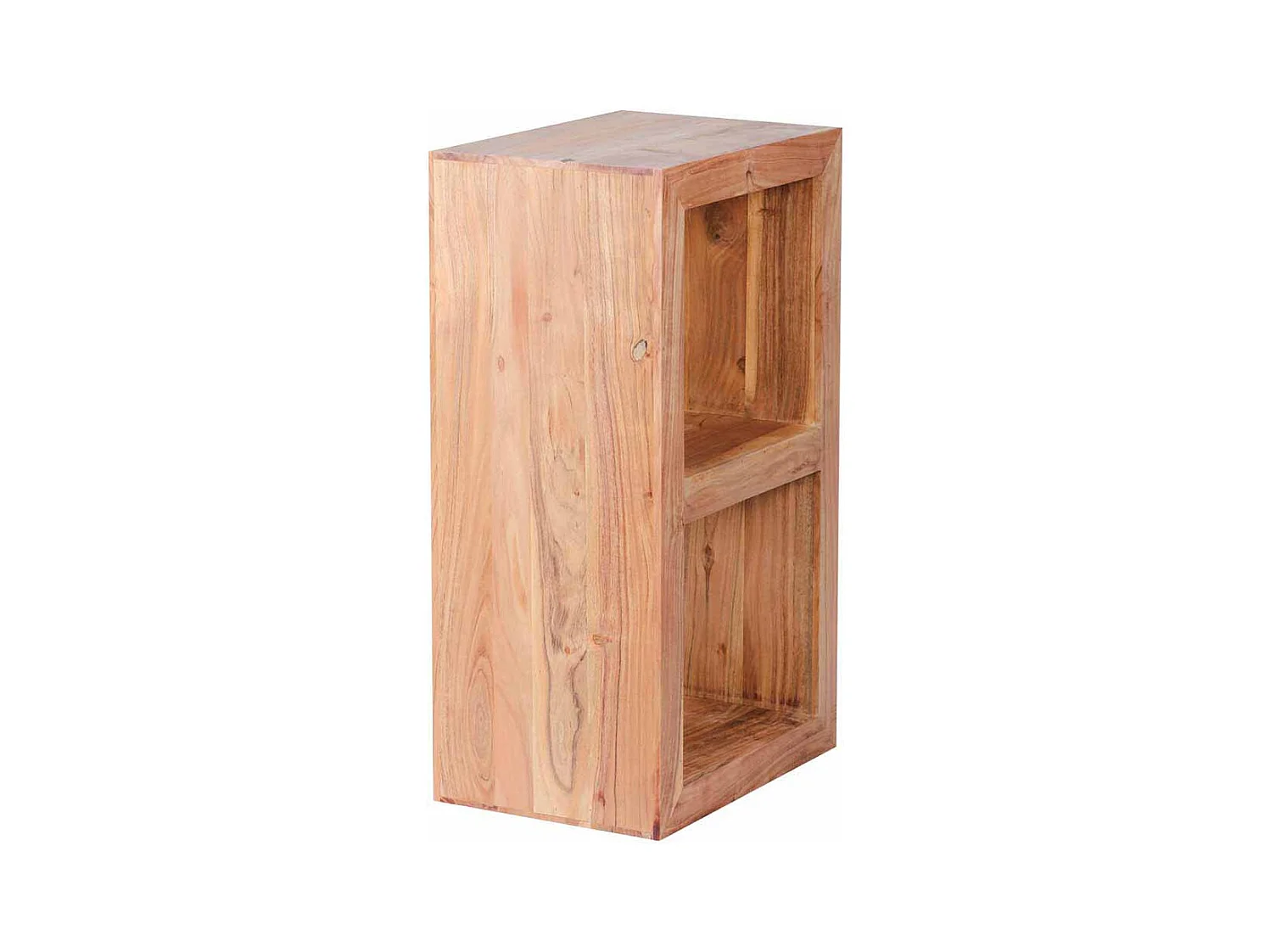 Bücherregal aus Akazie Massivholz 2 Fächer