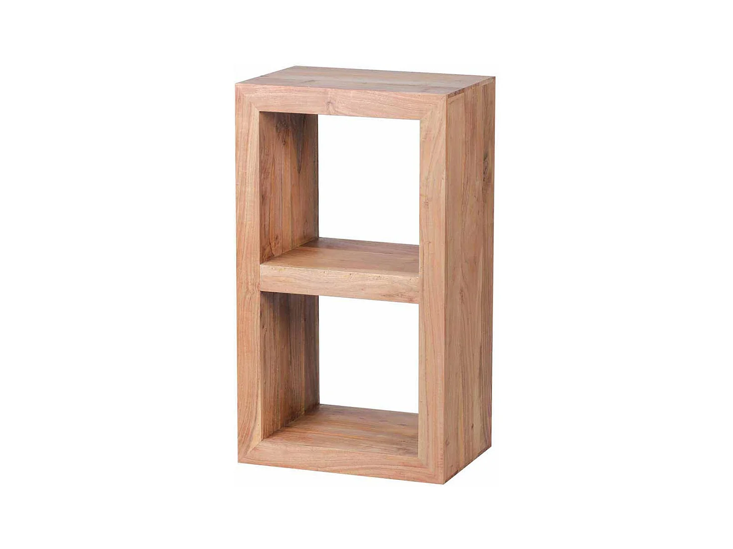 Bücherregal aus Akazie Massivholz 2 Fächer