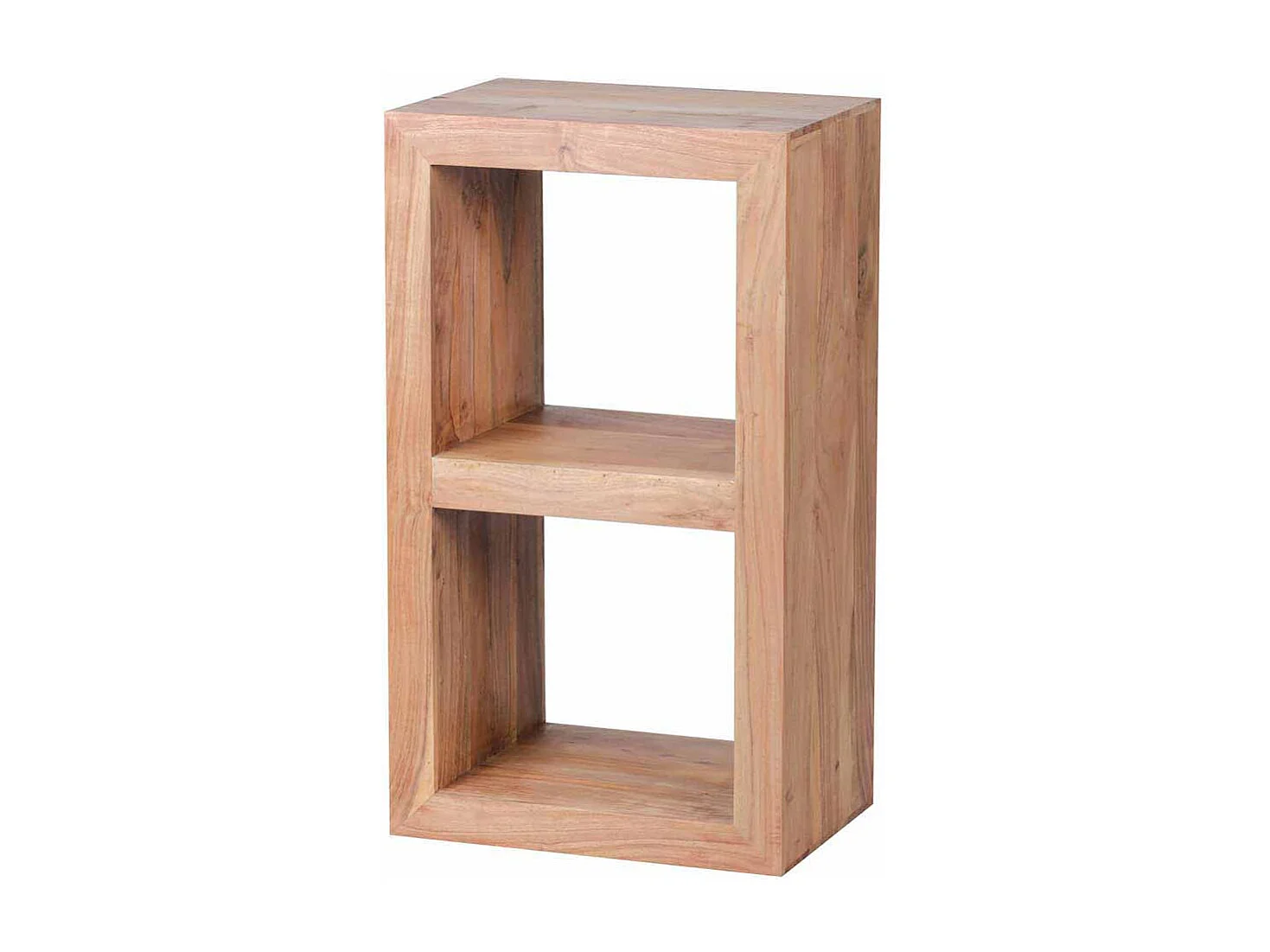 Bücherregal aus Akazie Massivholz 2 Fächer