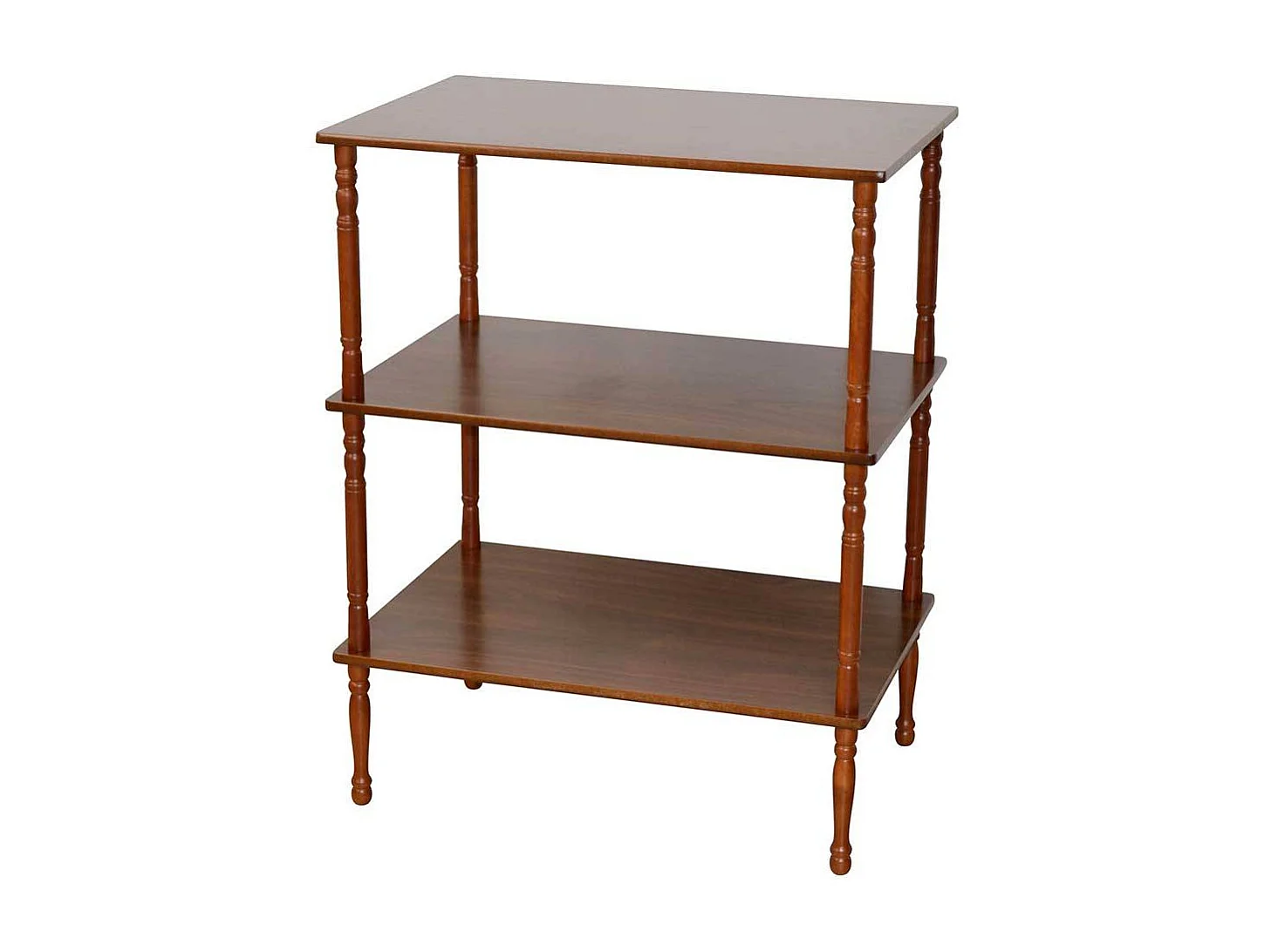 Kleines Bücherregal in Walnussfarben klassischen Stil