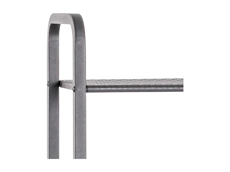 Graues Regal aus Metall pulverbeschichtet