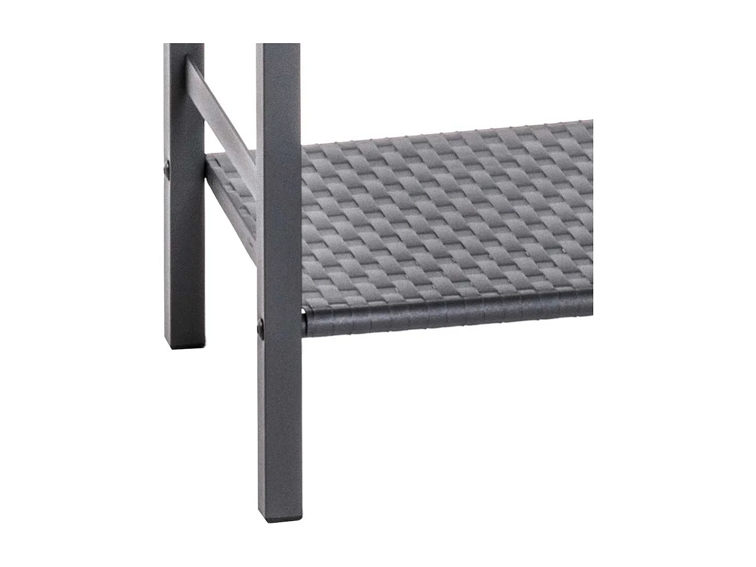 Graues Regal aus Metall pulverbeschichtet