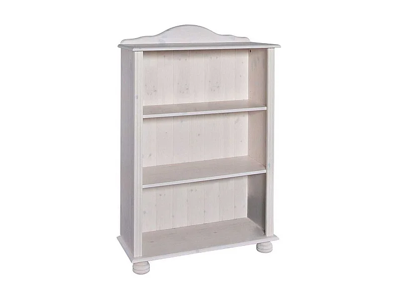 Wohnzimmerregal in Weiß lasiert Kiefer massiv Landhausstil