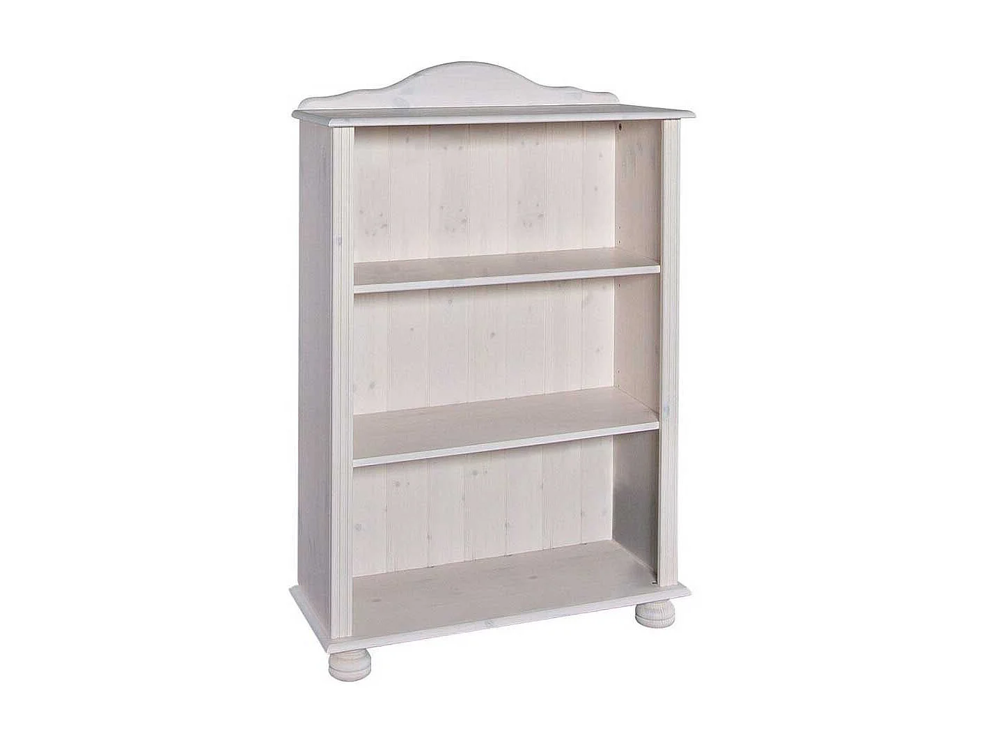 Wohnzimmerregal in Weiß lasiert Kiefer massiv Landhausstil