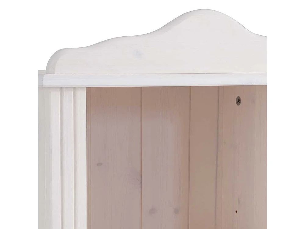 Wohnzimmerregal in Weiß lasiert Kiefer massiv Landhausstil