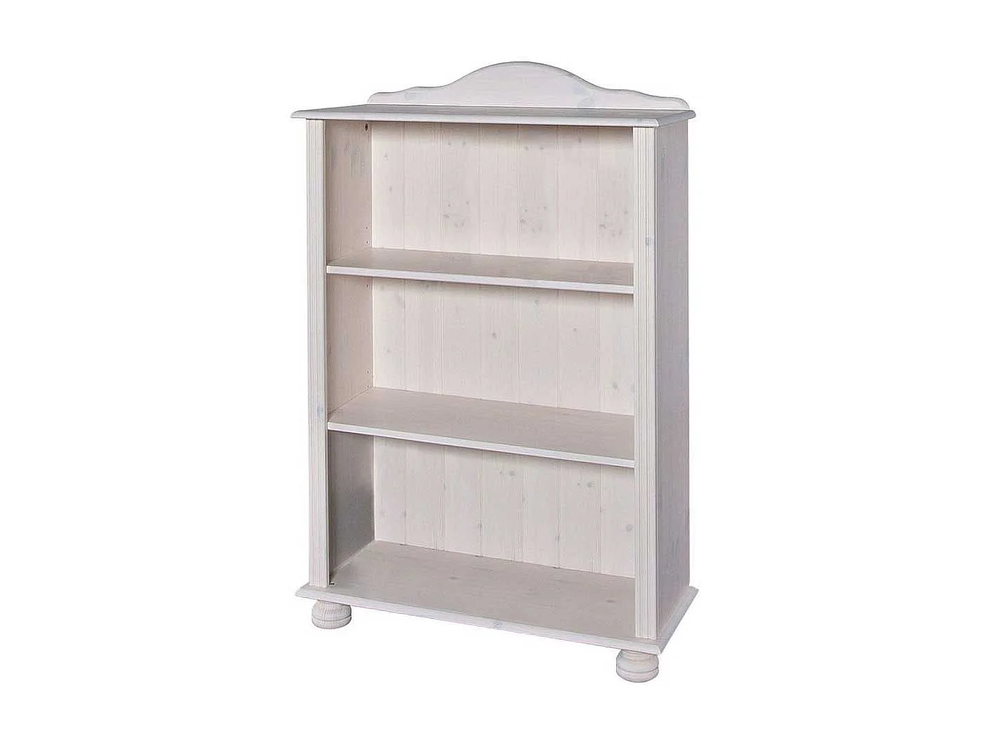 Wohnzimmerregal in Weiß lasiert Kiefer massiv Landhausstil