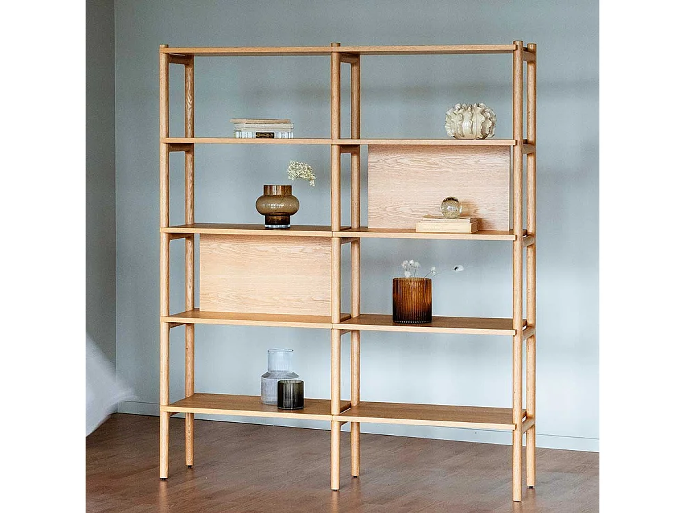 Standregal mit Eiche furniert 140 cm breit