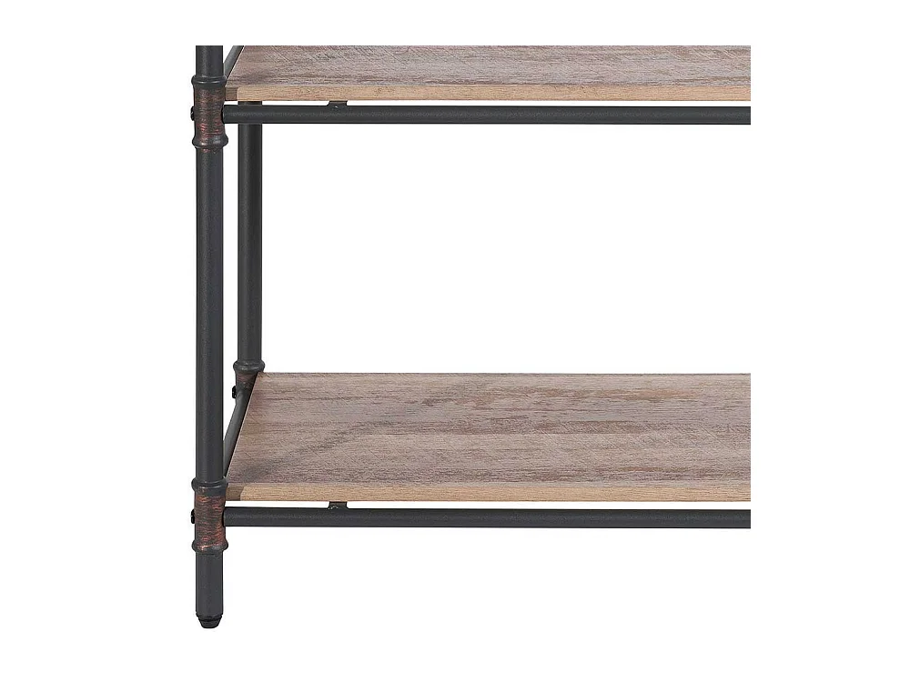 Buchregal in Schwarz und Holz verwitterter Optik 160 cm hoch