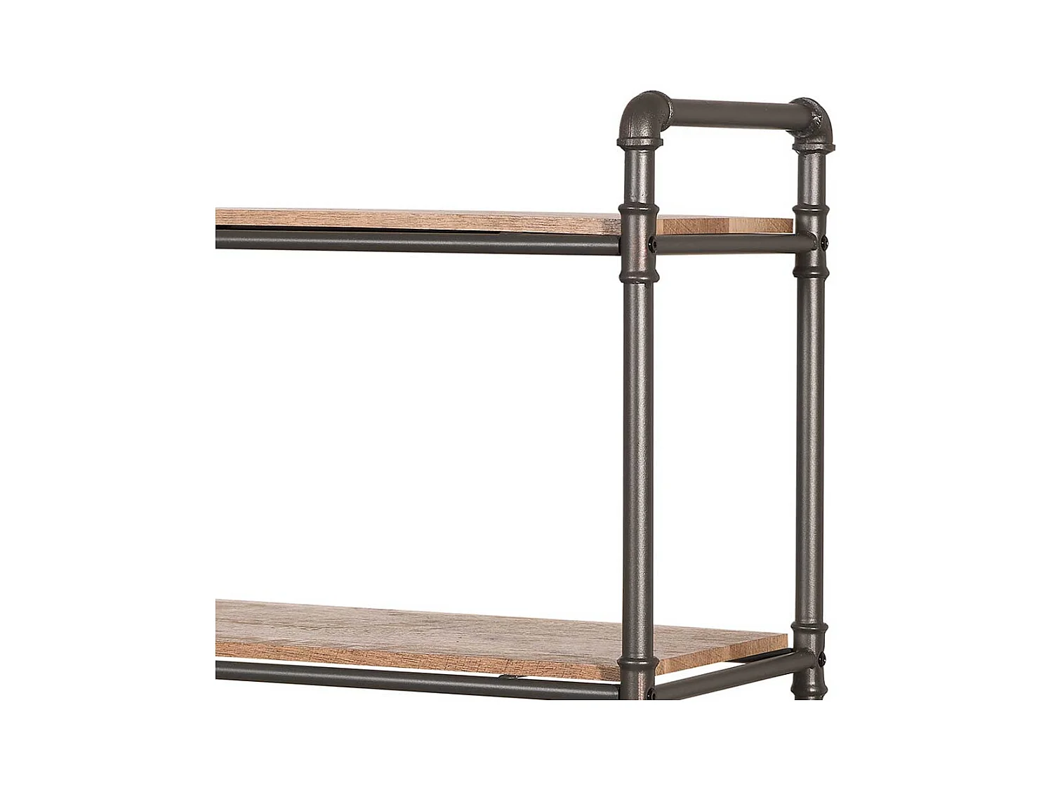 Buchregal in Schwarz und Holz verwitterter Optik 160 cm hoch