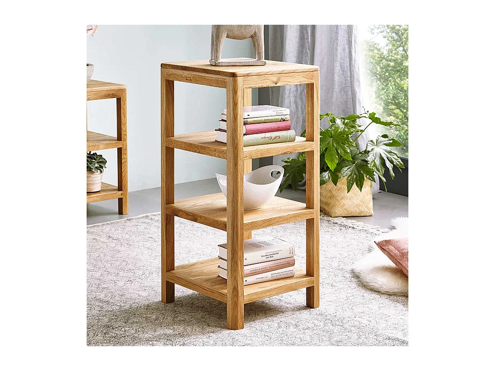 Standregal aus Wildeiche Massivholz 40 cm breit