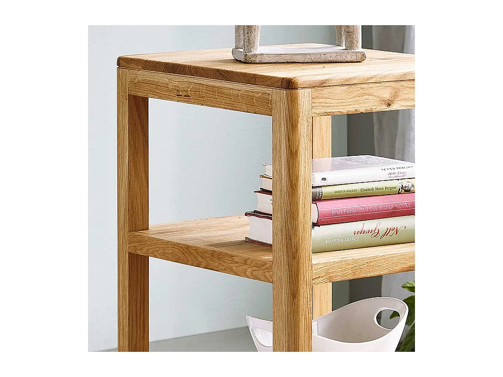 Standregal aus Wildeiche Massivholz 40 cm breit
