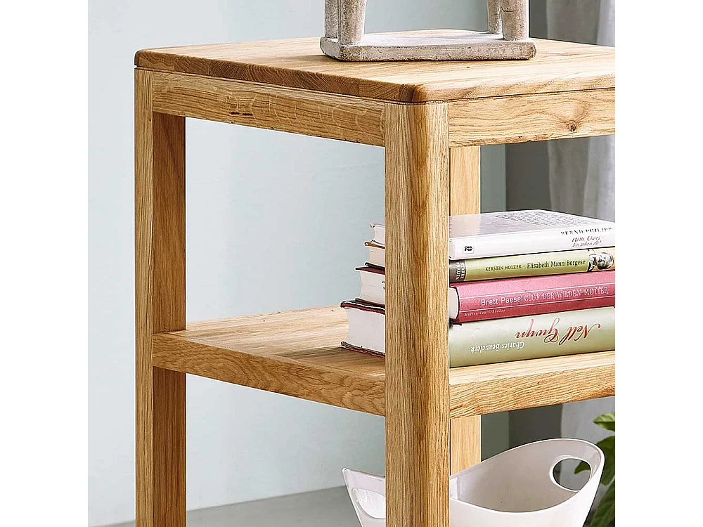 Standregal aus Wildeiche Massivholz 40 cm breit