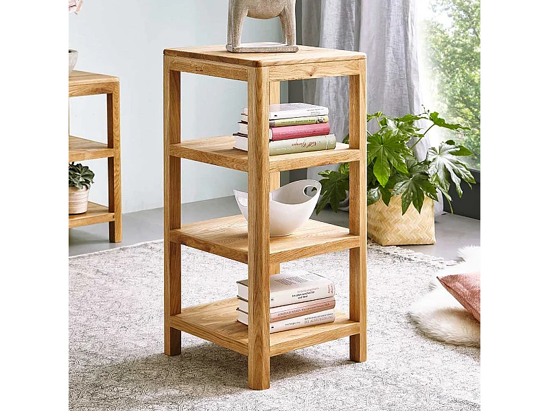 Standregal aus Wildeiche Massivholz 40 cm breit